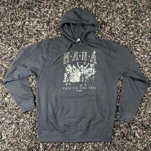 Mana Vivir Sin Aire Tour Black‎ Hoodie Men’s Sz L New